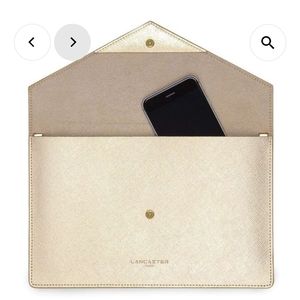 NWOT Crossbody Clutch by Lancaster Paris, Gold